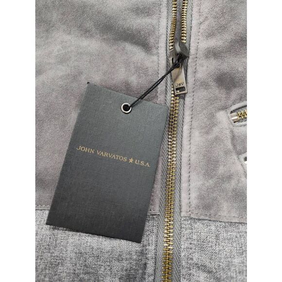 JOHN VARVATOS STEPHEN PUFFER JACKER WATER REPELLENT GREY NWT SMALL - Picture 5 of 10